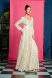 Ivory Shimmer Anarkali Set