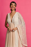 Ivory and Nude Ombre Dyed Anarkali