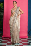Ombre Dyed Sequins Saree Set Unstitched