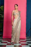 OMBRE DYED SEQUINS SAREE SET UNSTITCHED