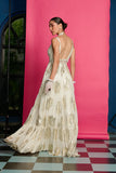 Ivory Embroidered Anarkali Gown