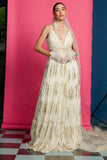 Ivory Embroidered Anarkali Gown
