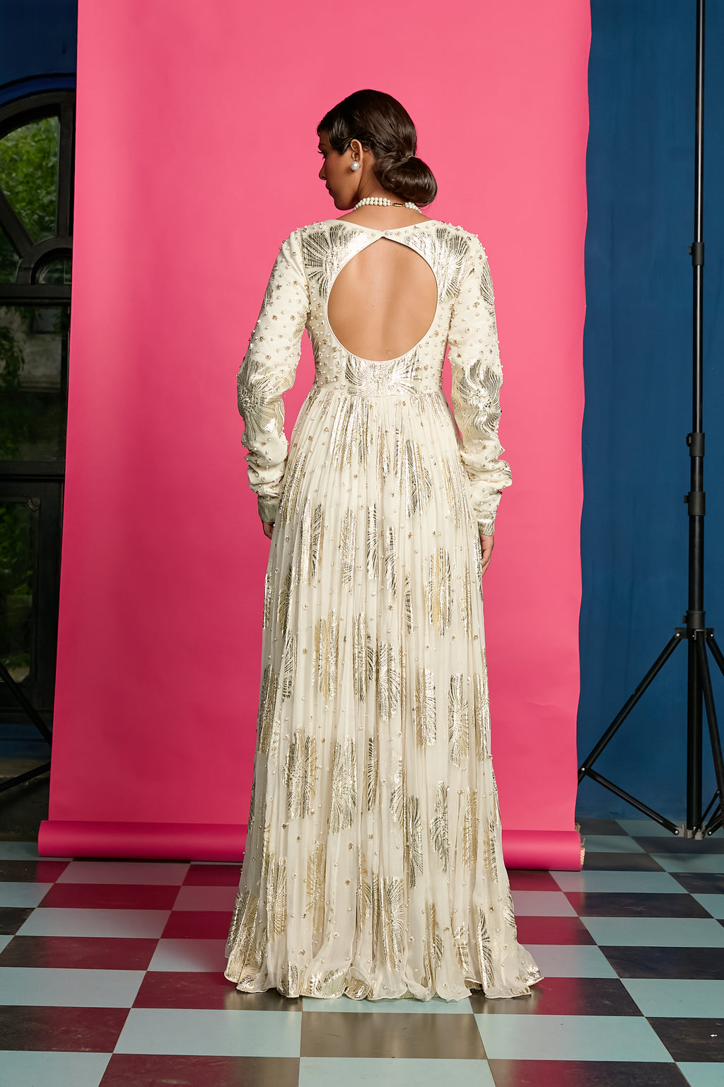 Ivory Anarkali Gown