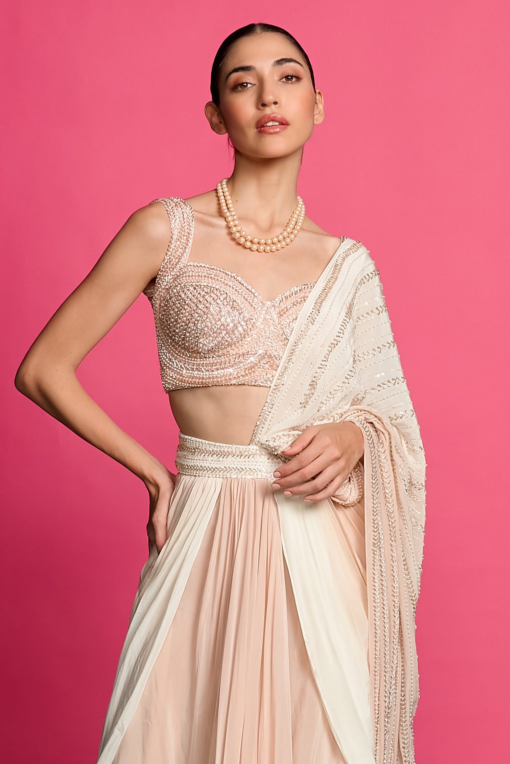 Ombre Dyed Drape Saree