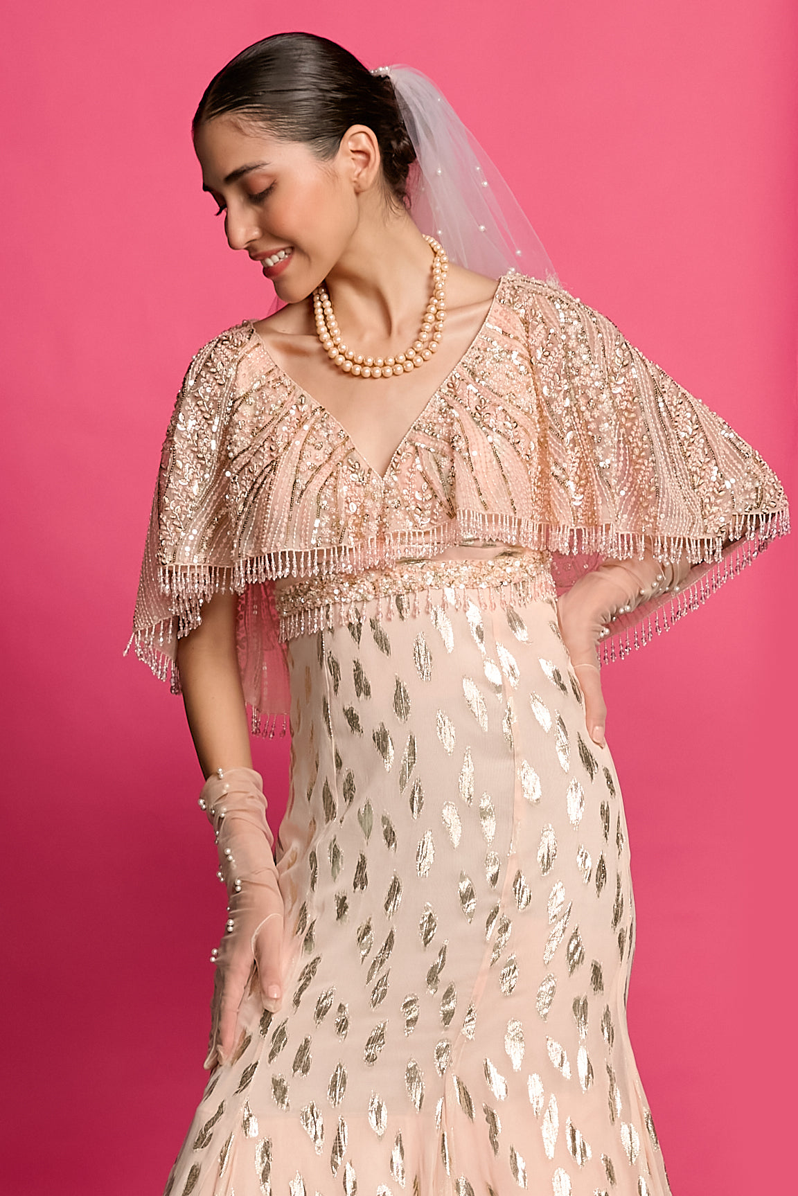 Peach Shimmer Gown