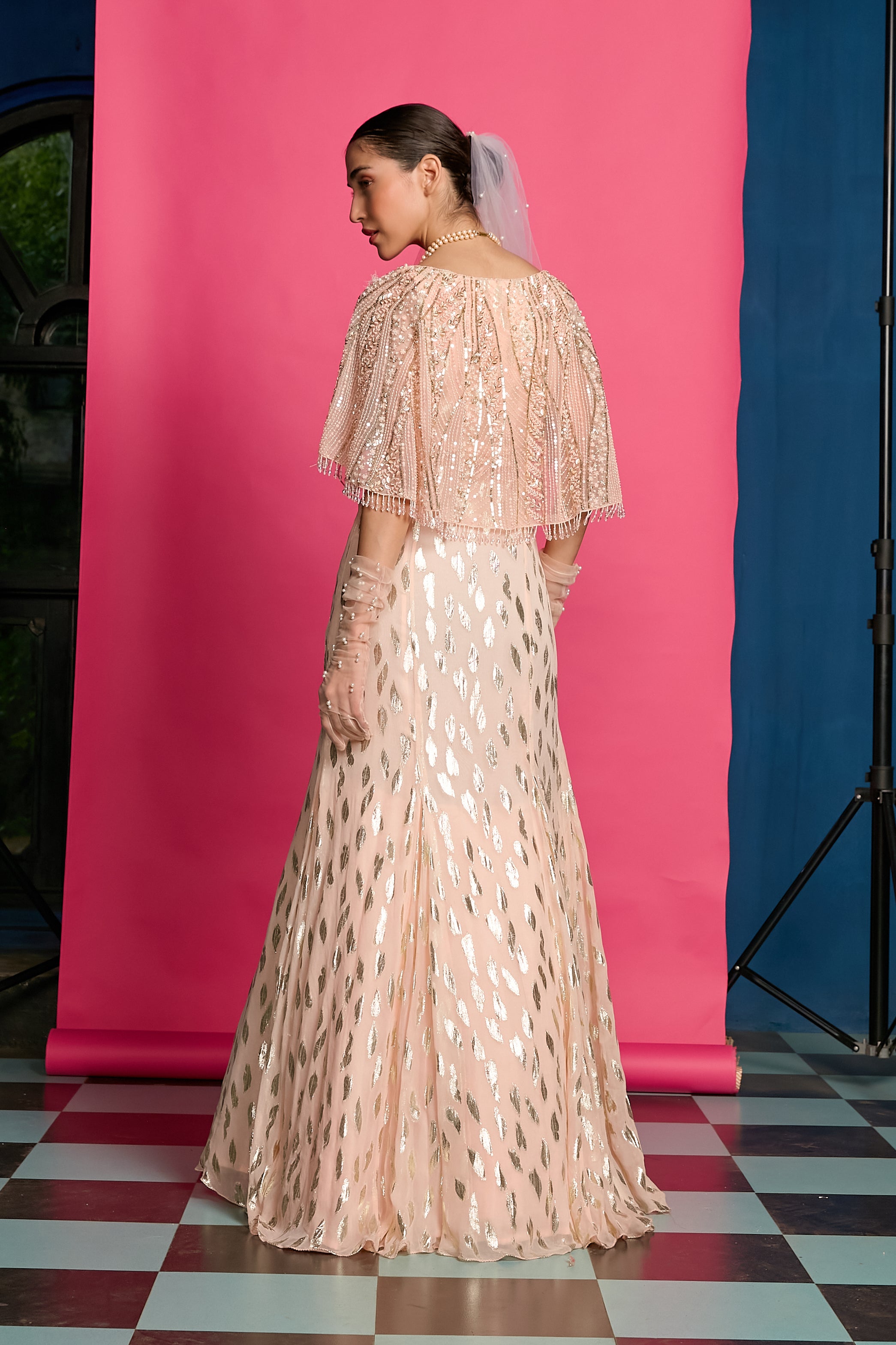 Peach Shimmer Gown