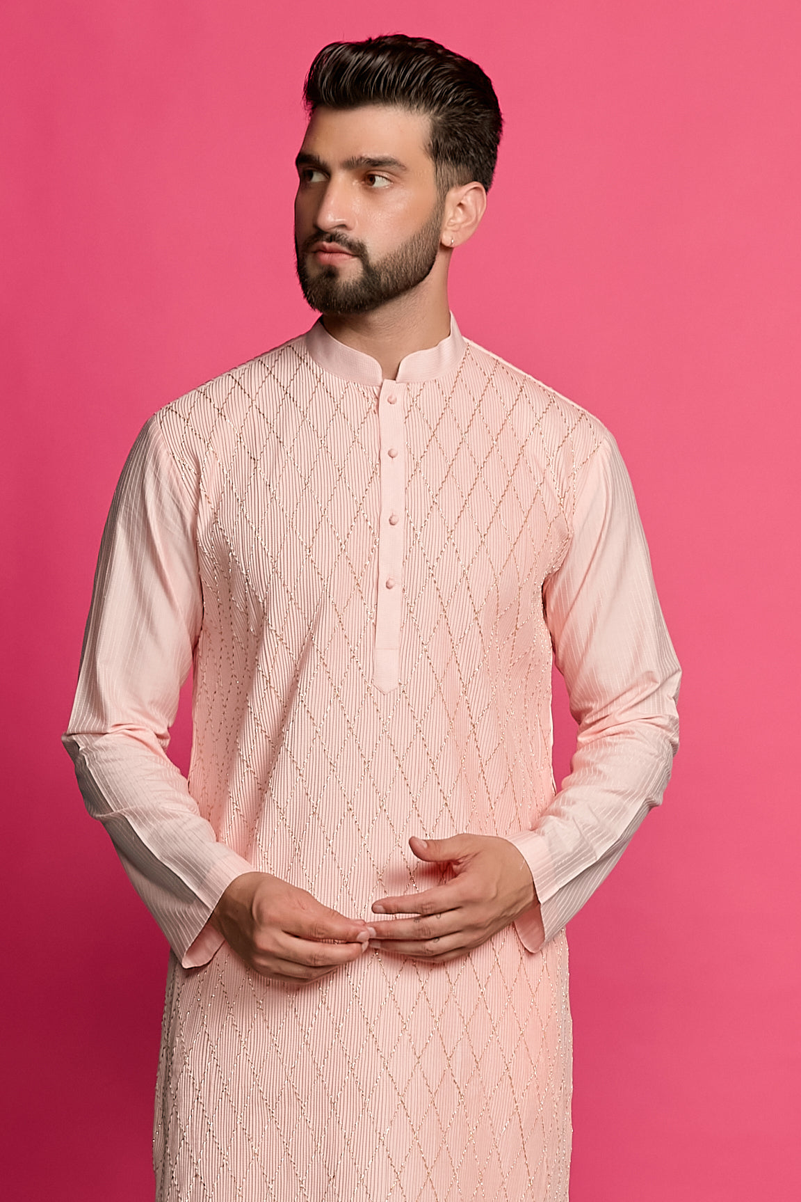 MORNING BLUSH LONG KURTA SET