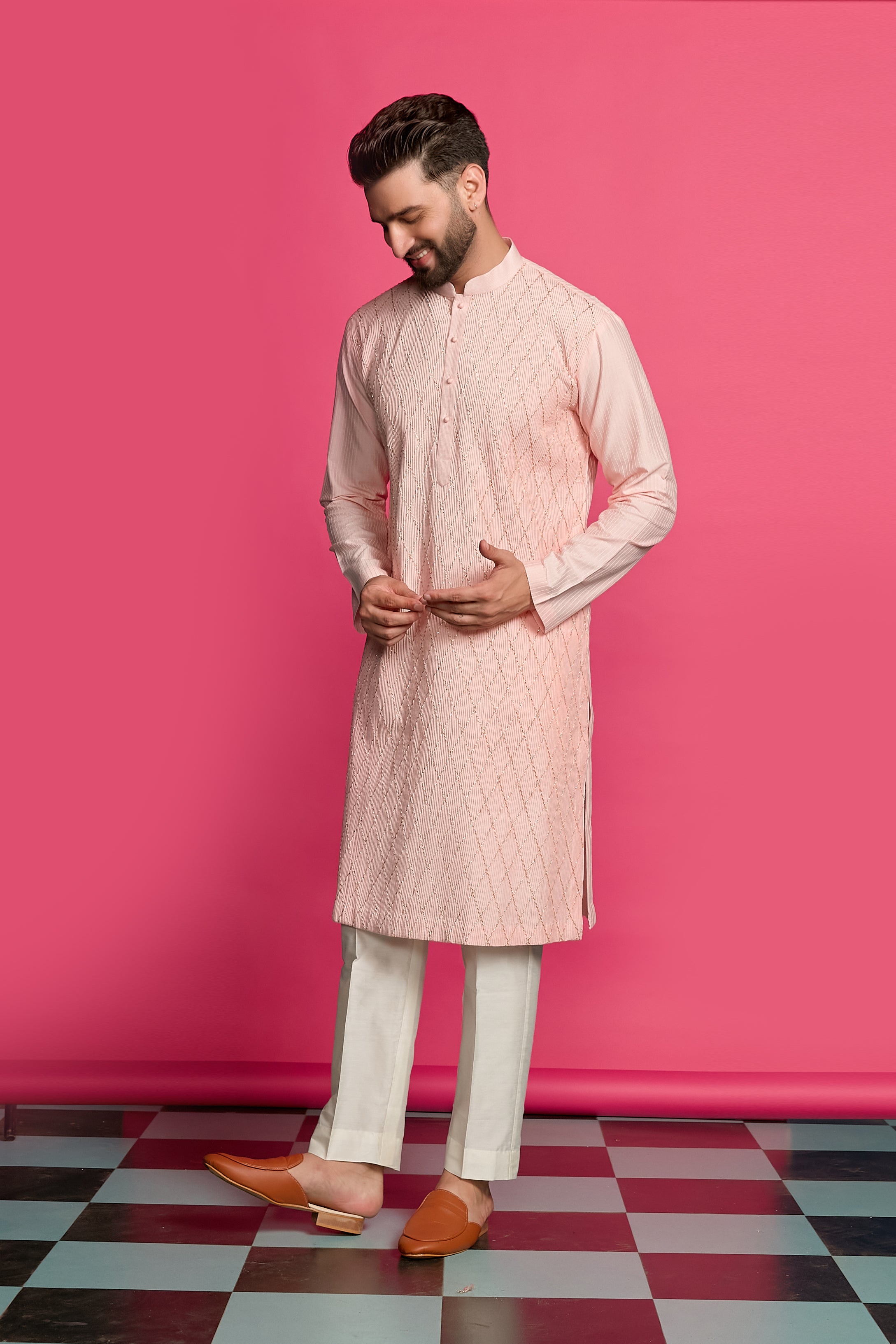 MORNING BLUSH LONG KURTA SET