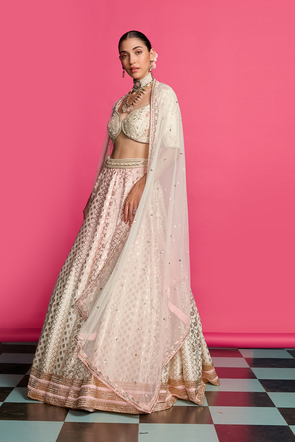 Rose Royal Ombre Dyed Lehenga Set