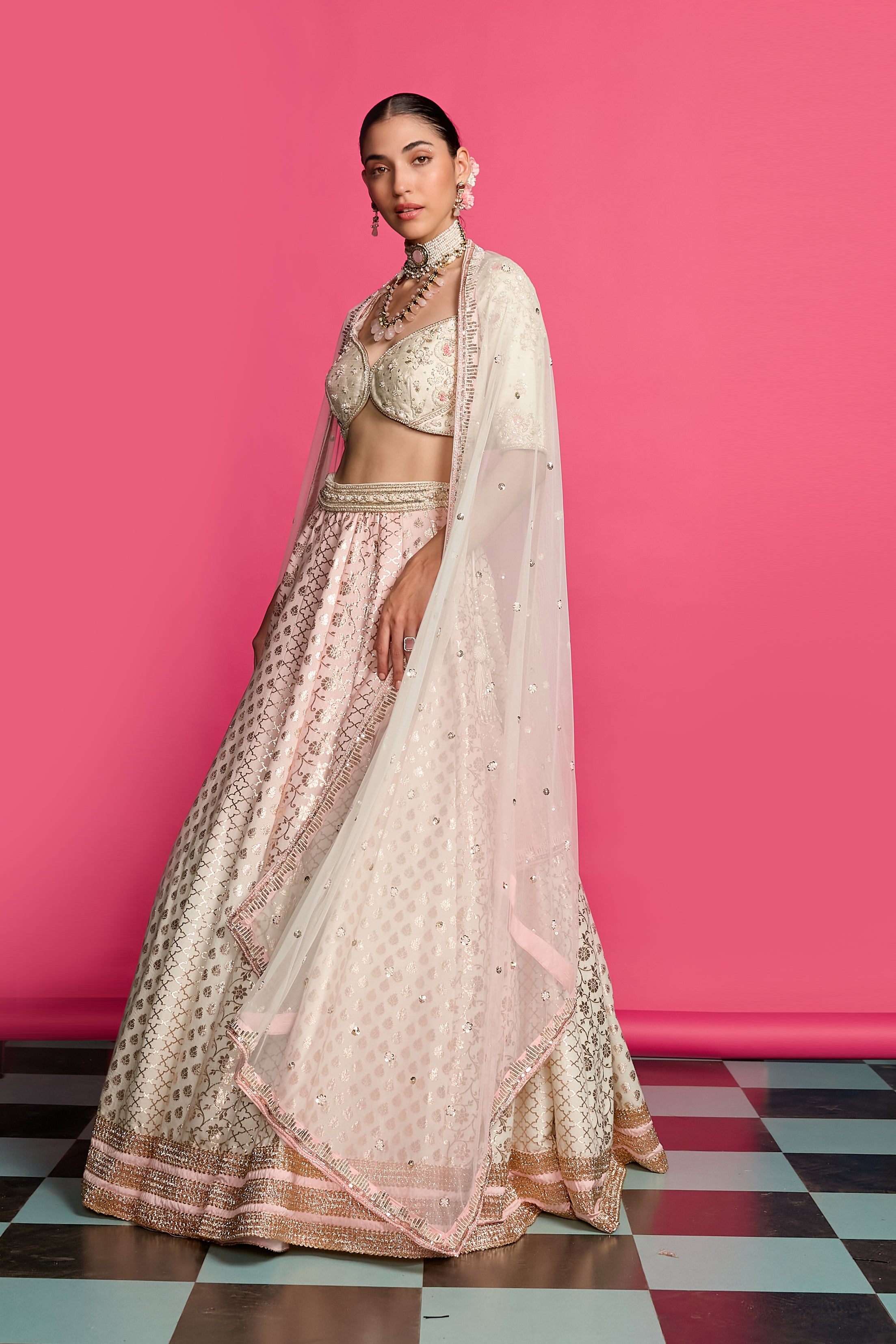 Rose Royal Ombre Dyed Lehenga Set