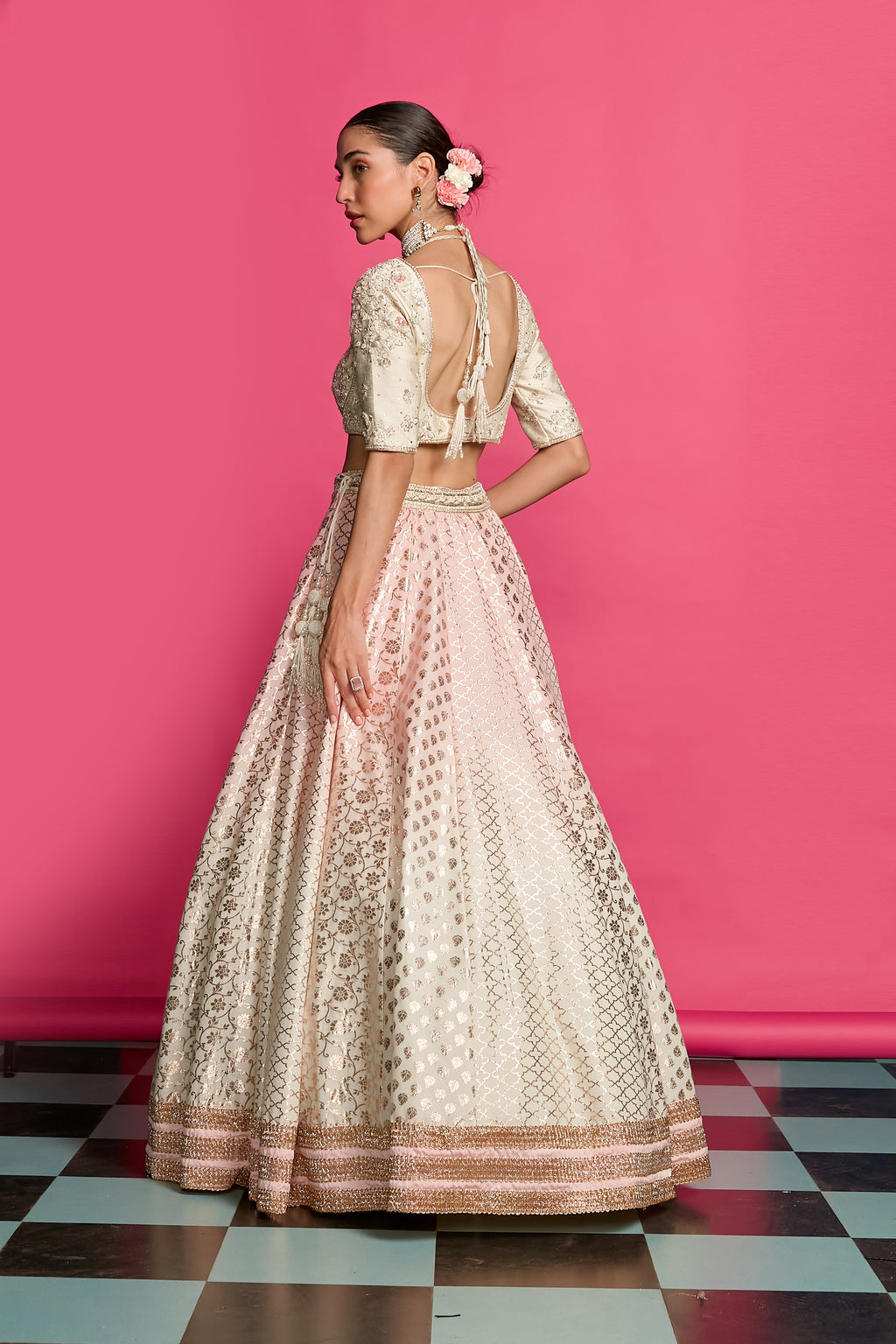 Rose Royal Ombre Dyed Lehenga Set