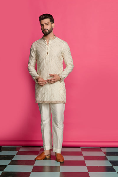 IVORY EDGE SHORT KURTA SET