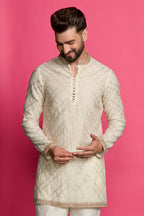Ivory Edge Short Kurta Set