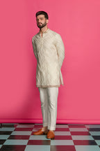 Ivory Edge Short Kurta Set