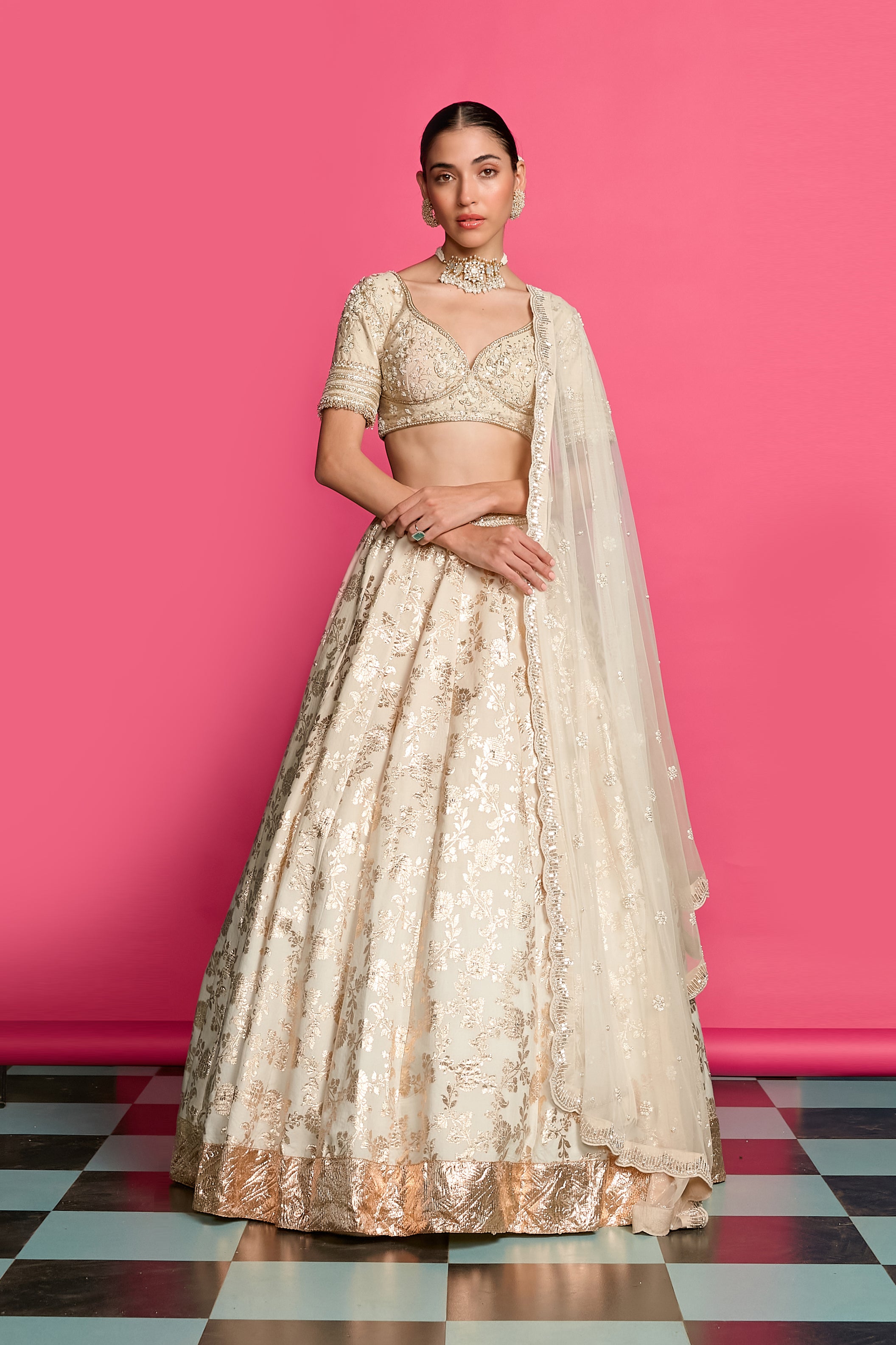 Golden Bloom Lehenga Set