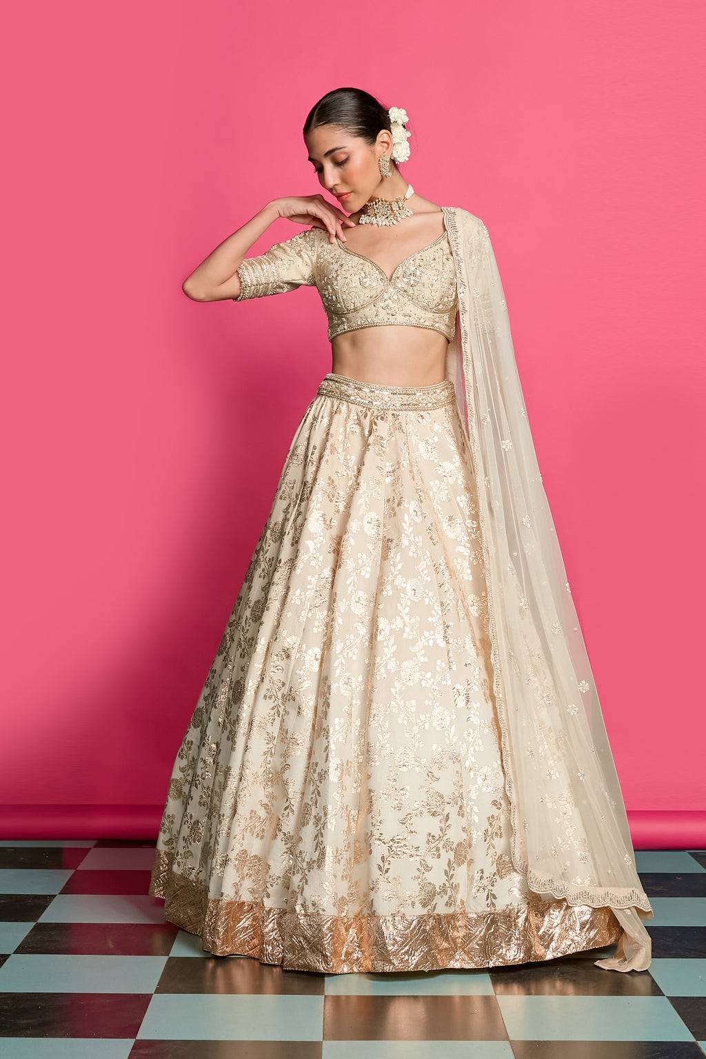 Golden Bloom Lehenga Set