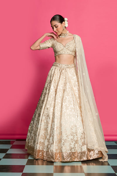 GOLDEN BLOOM LEHENGA SET