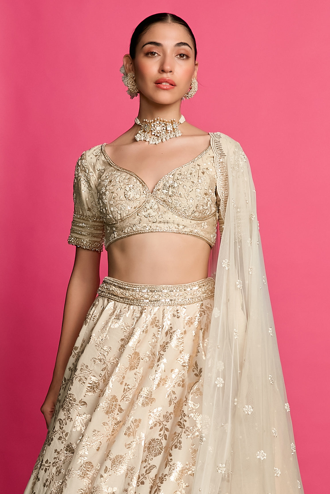 Golden Bloom Lehenga Set