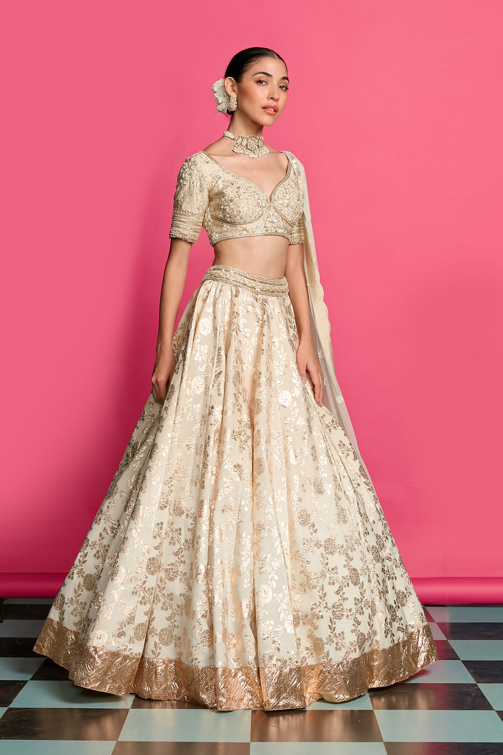Golden Bloom Lehenga Set