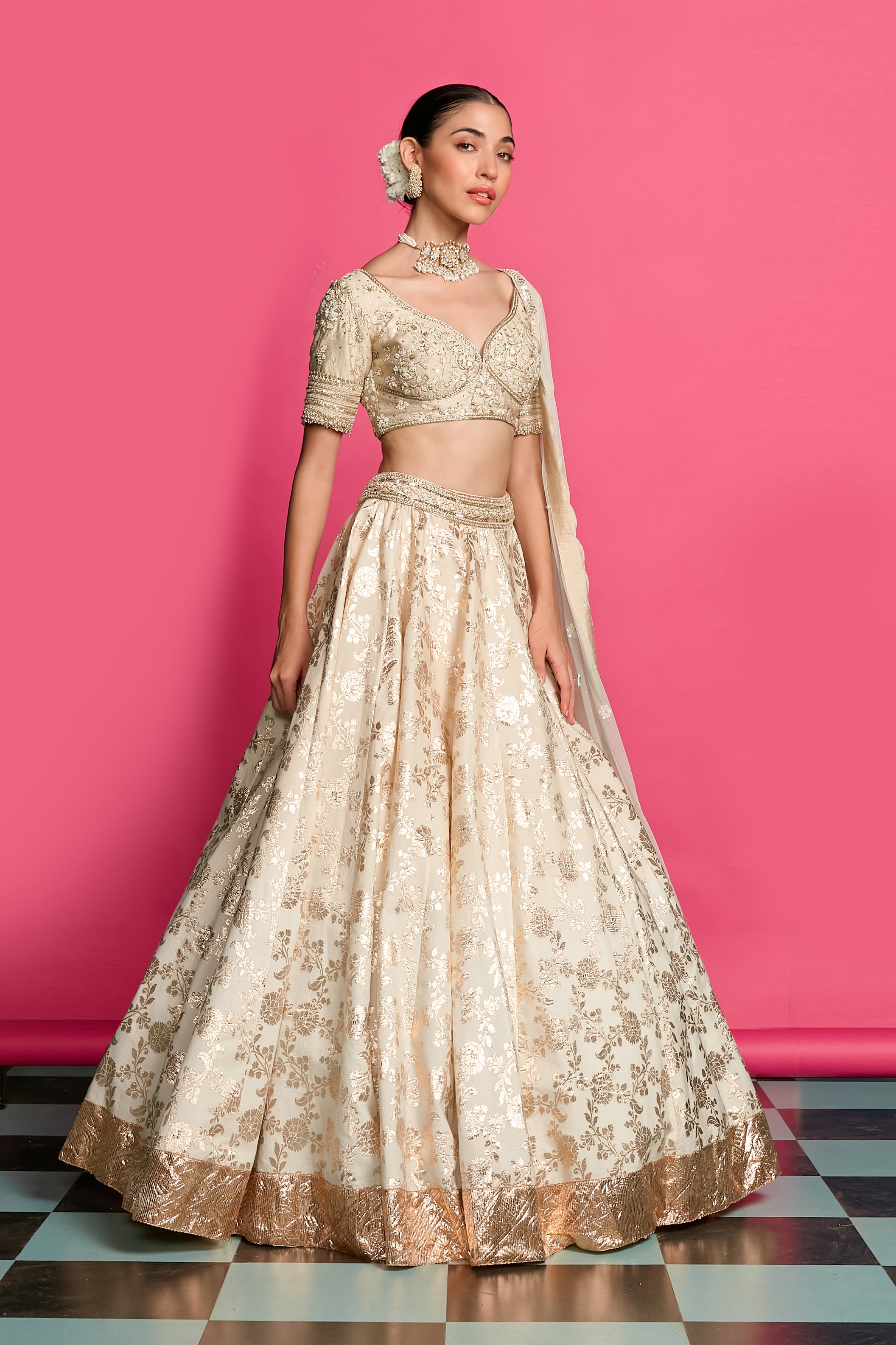 Golden Bloom Lehenga Set