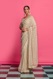 GOLDEN SPLENDOR DABKA SAREE SET