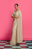 GOLDEN SPLENDOR DABKA SAREE SET
