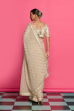 GOLDEN SPLENDOR DABKA SAREE SET