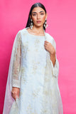 IVORY LINEN EMBROIDERED KURTA SET