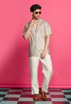 Shimmerveil Gold Crinkle Shirt