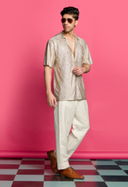Shimmerveil Gold Crinkle Shirt