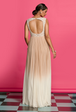IVORY AND NUDE OMBRE DYED ANARKALI SET