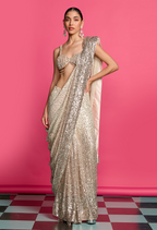 Ombre Dyed Sequins Saree Set