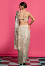 Ombre Dyed Sequins Saree Set