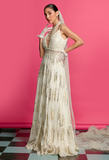 Ivory Embroidered Anarkali Gown