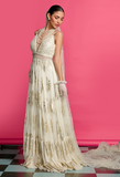 Ivory Embroidered Anarkali Gown
