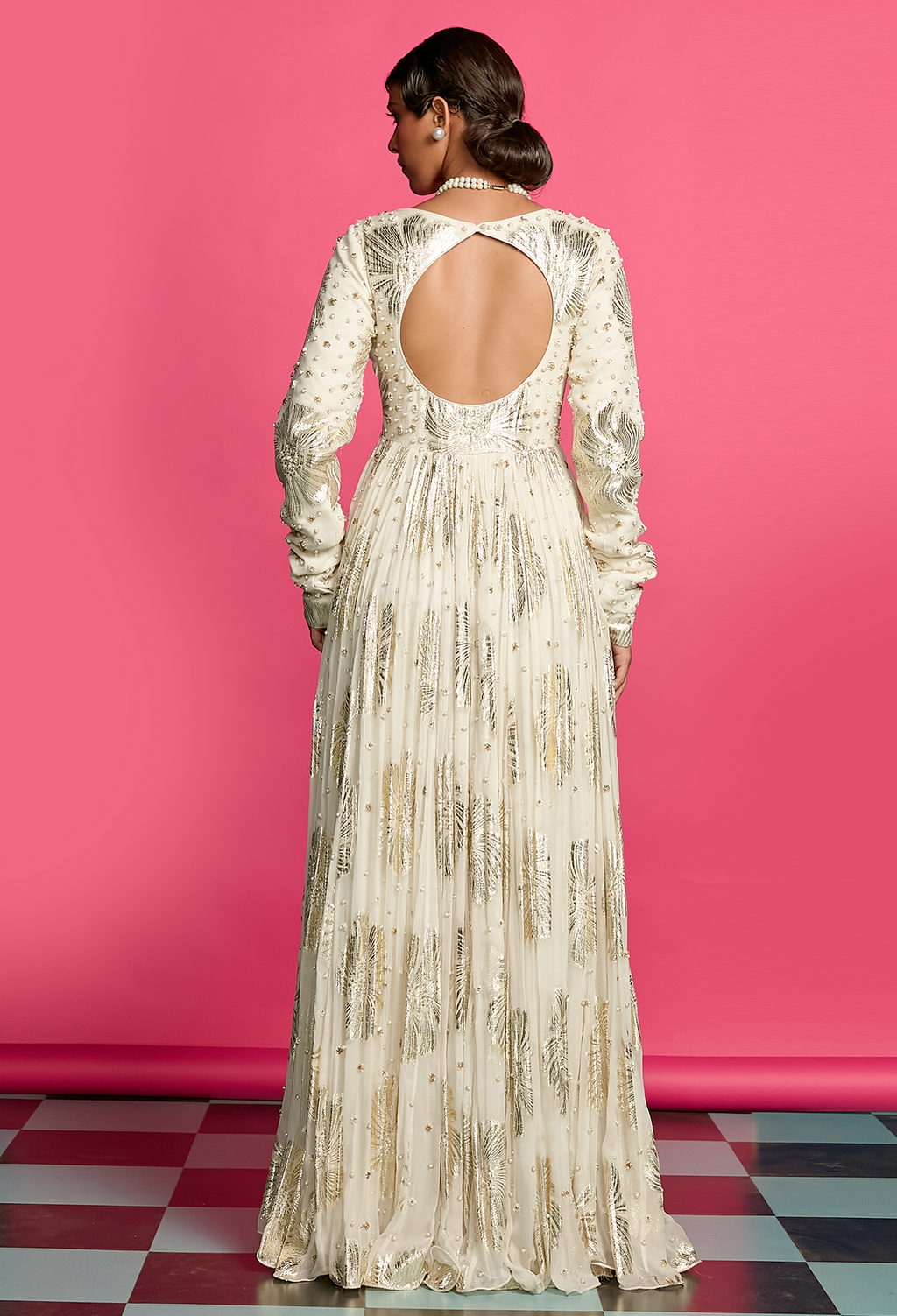 Ivory Anarkali Gown