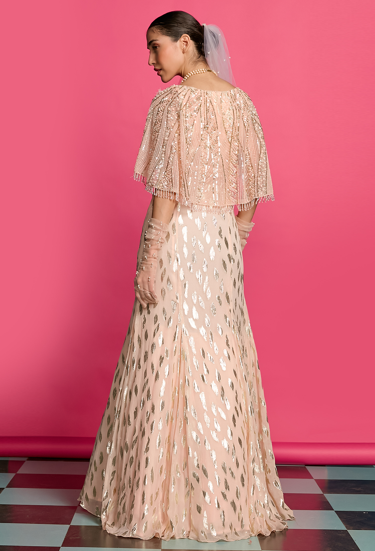 Peach Shimmer Gown