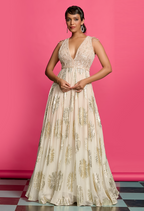 Ombre Dyed Shimmer Anarkali Set