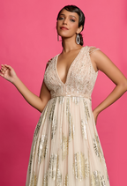 Ombre Dyed Shimmer Anarkali Set