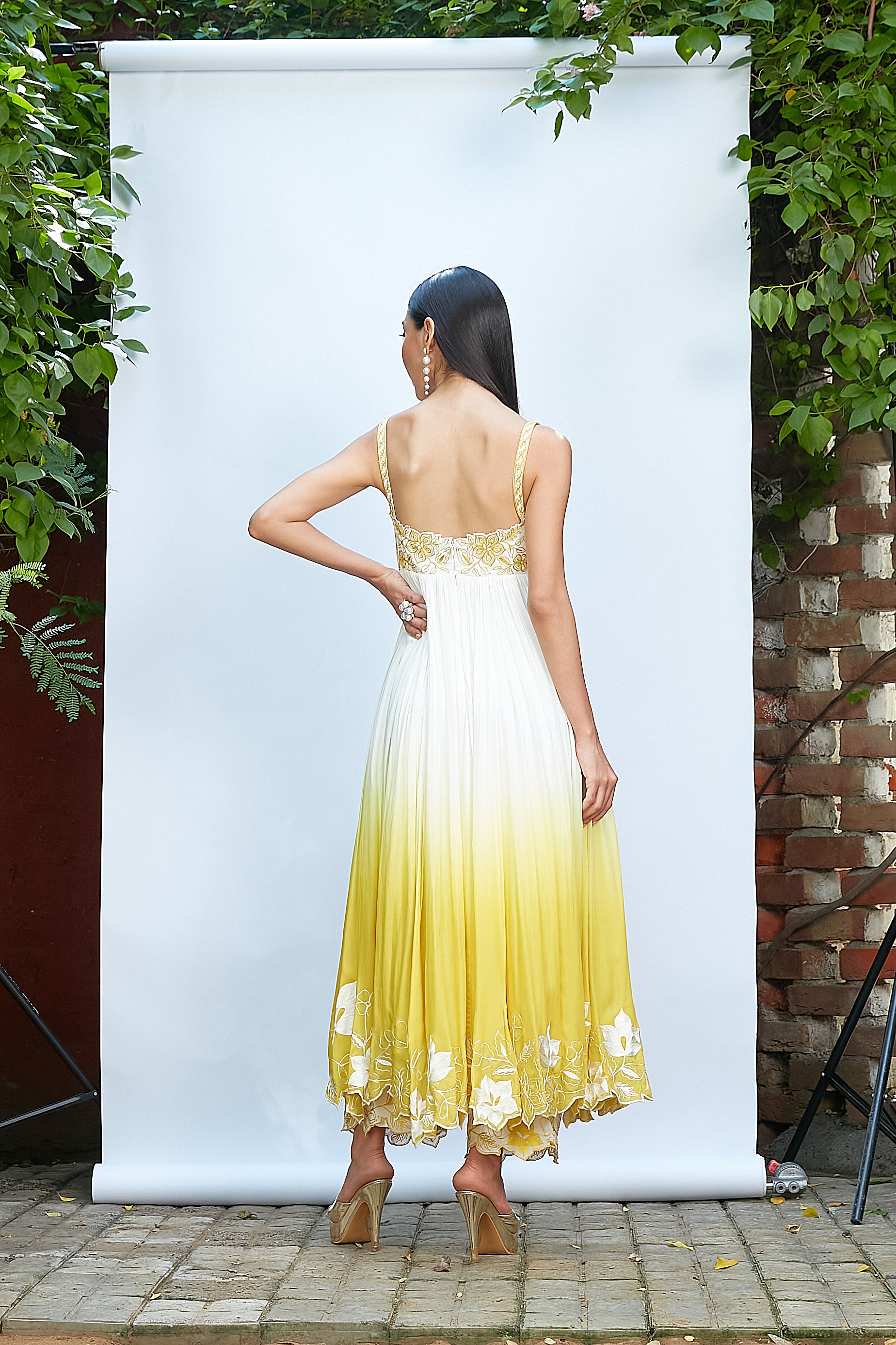 Ombre Dyed Anarkali Set