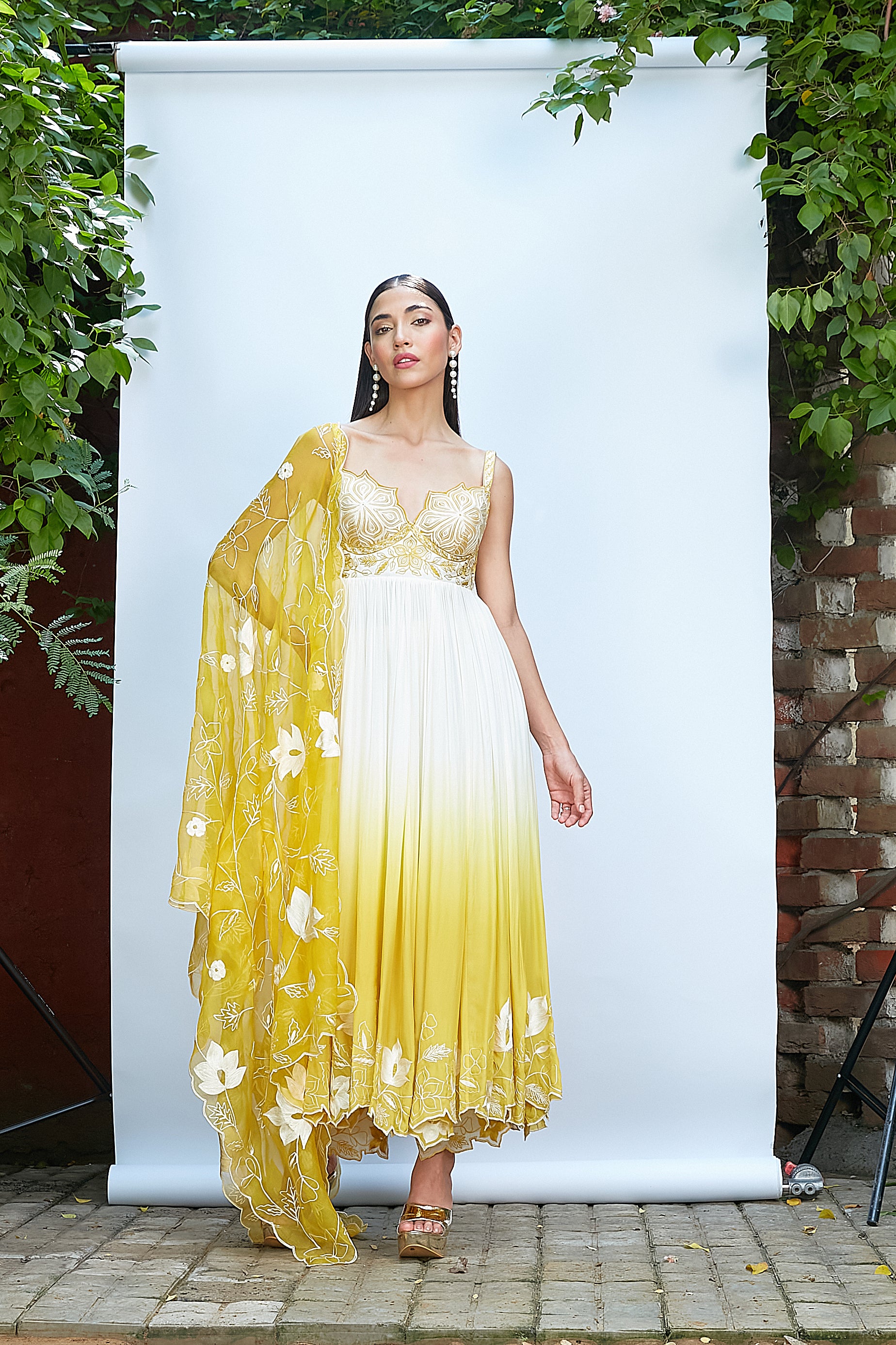 Ombre Dyed Anarkali Set