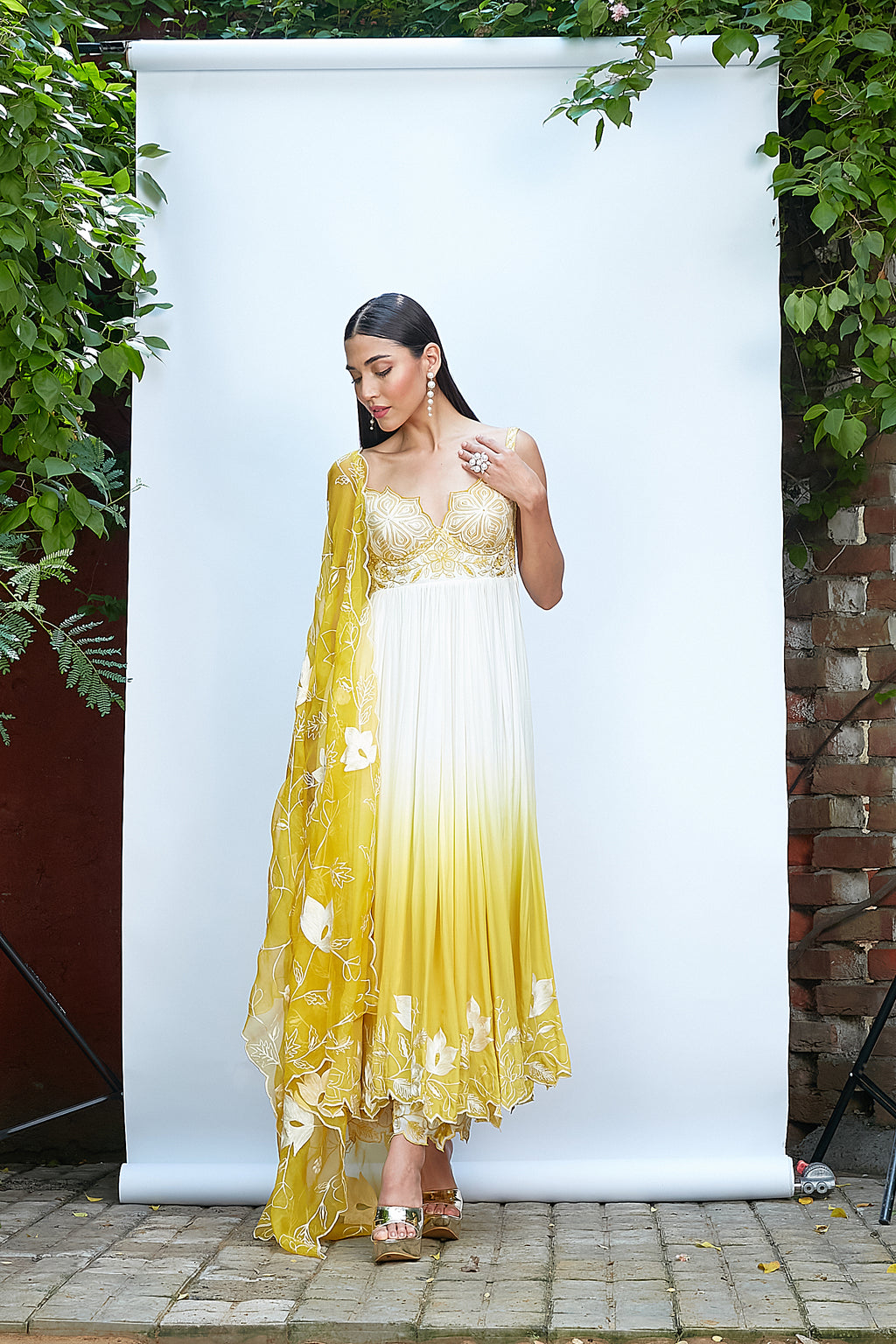 Ombre Dyed Anarkali Set
