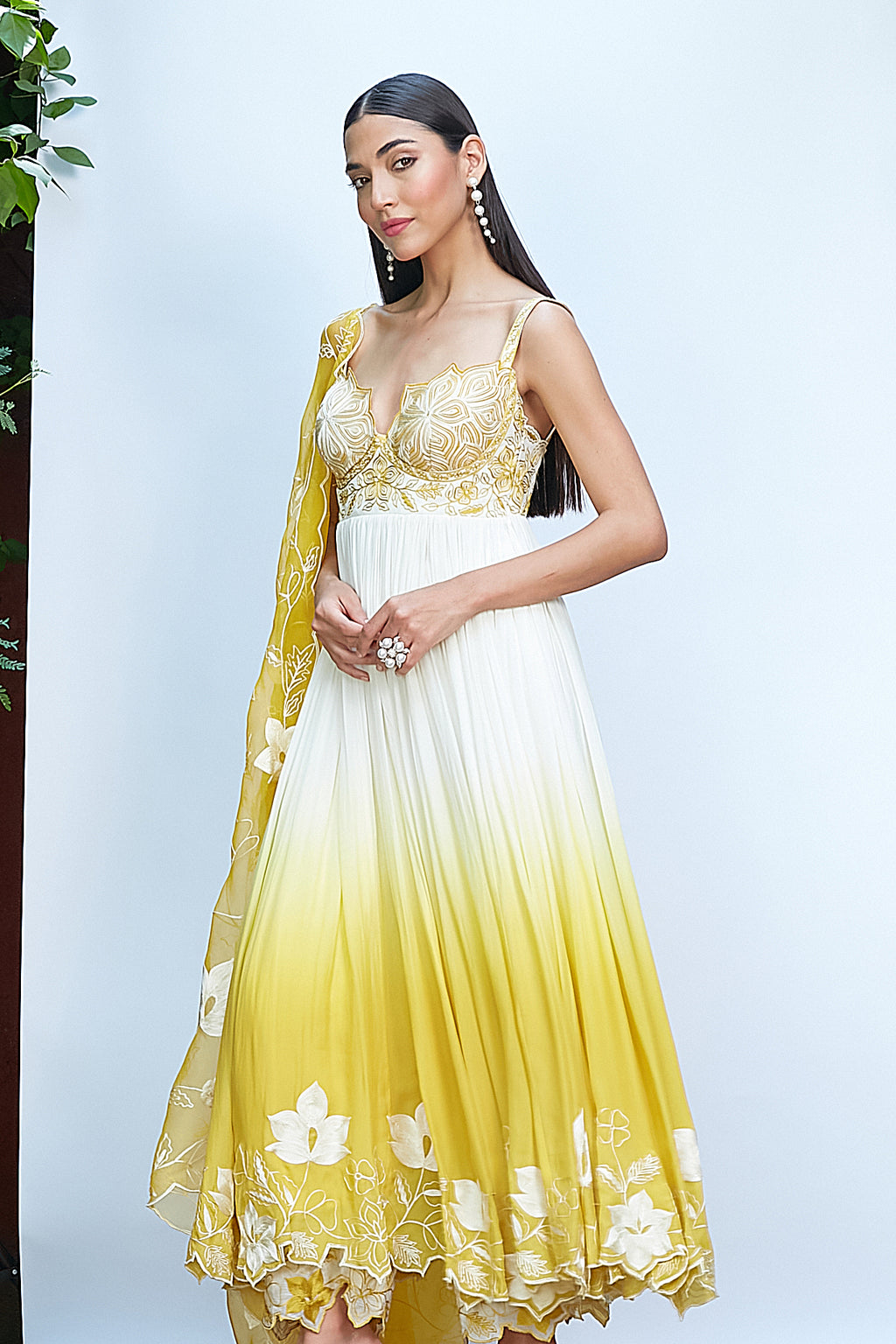 Ombre Dyed Anarkali Set