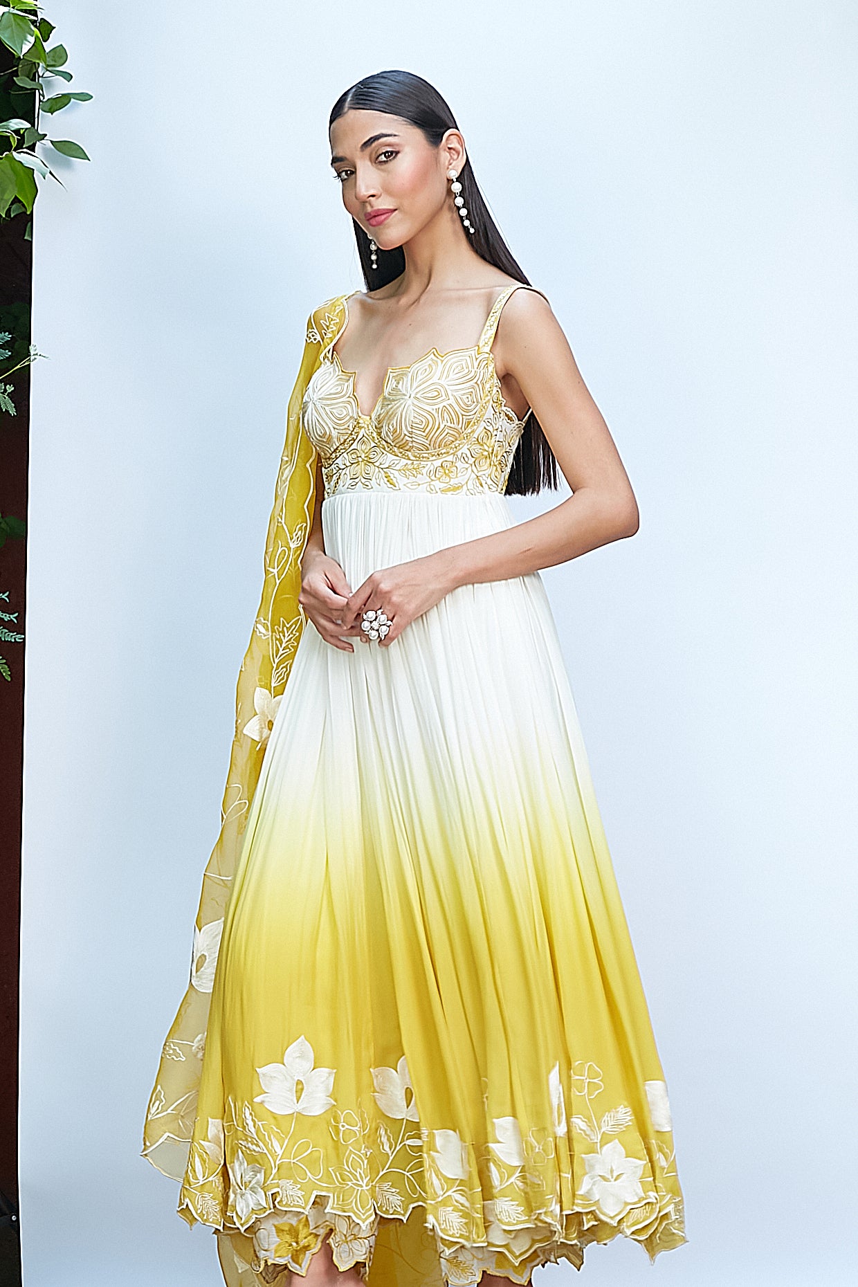 Ombre Dyed Anarkali Set