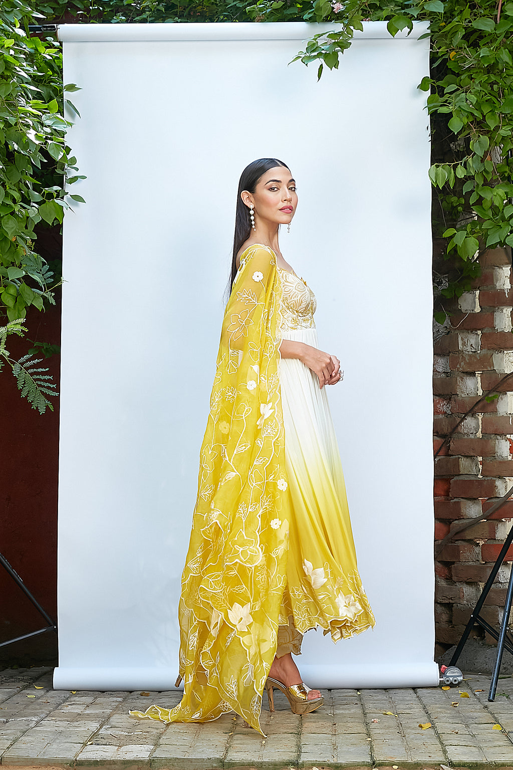Ombre Dyed Anarkali Set