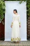 IVORY CREPE ANARKALI SET