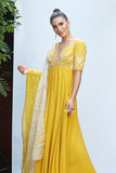 GOLDEN YELLOW ANARKALI SET