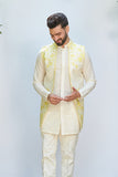 IVORY SHORT KURTA WITH JACKET SET