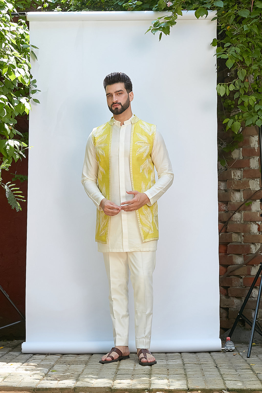 Short Kurta Style Jacket Set