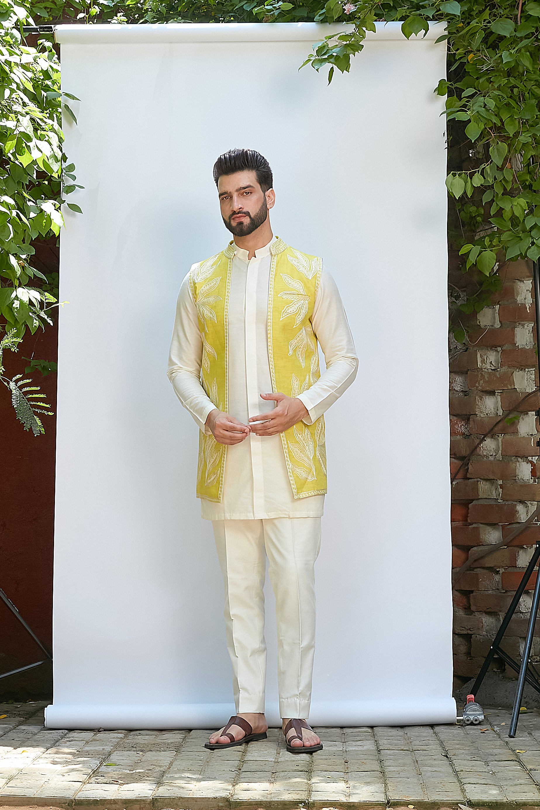 Short Kurta Style Jacket Set